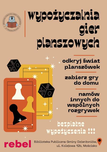 Wypożyczalnia Gier Planszowych - Biblioteka Publiczna Gminy Dzierżoniów w Mościsku