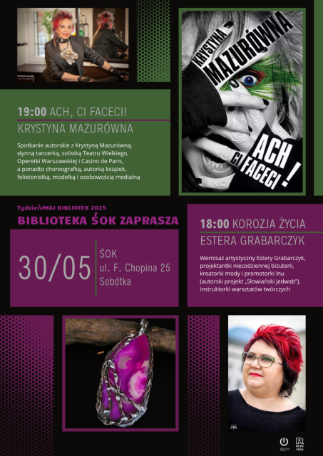 „Ach, ci faceci!” – z Krystyną Mazurówną i „Korozja życia” z Esterą Grabarczyk