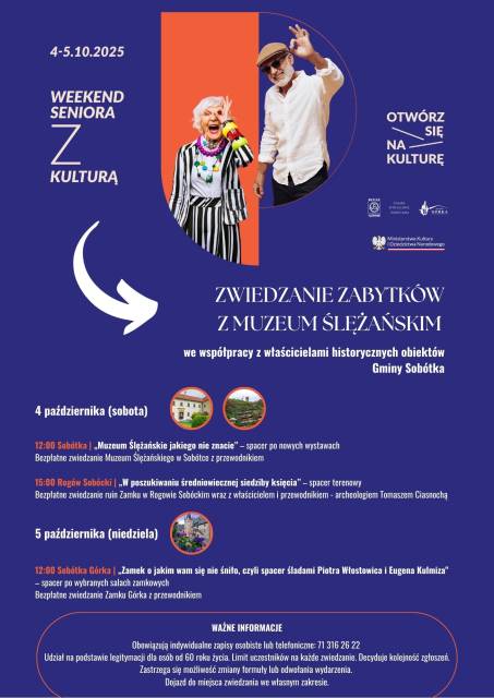 Weekend seniora z kulturą - zwiedzanie zabytków Gminy Sobótka z Muzeum Ślężańskim