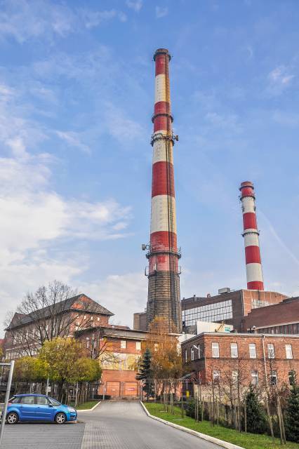 Industrial architecture of the Czechnica power plant